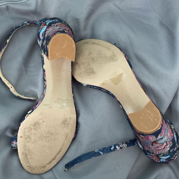 Jessica Simpson JP-Monrae Floral Block Heals Ankle Strap 8.5 - Picture 5 of 9